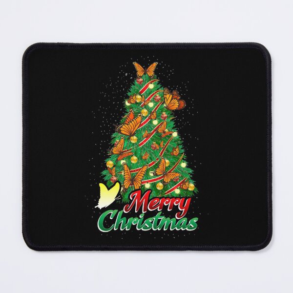 Item preview, Monarch Butterfly Merry Christmas Pine Tree Entomologists Holiday Tree designed and sold by Merchking1.
