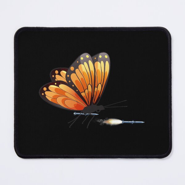 Item preview, Angry Monarch Butterfly Air Missile, Rocket Blast Off Monarch Print designed and sold by Merchking1.