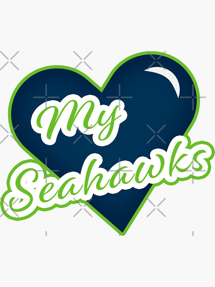 Rhinestone Seattle Seahawks heart shirt