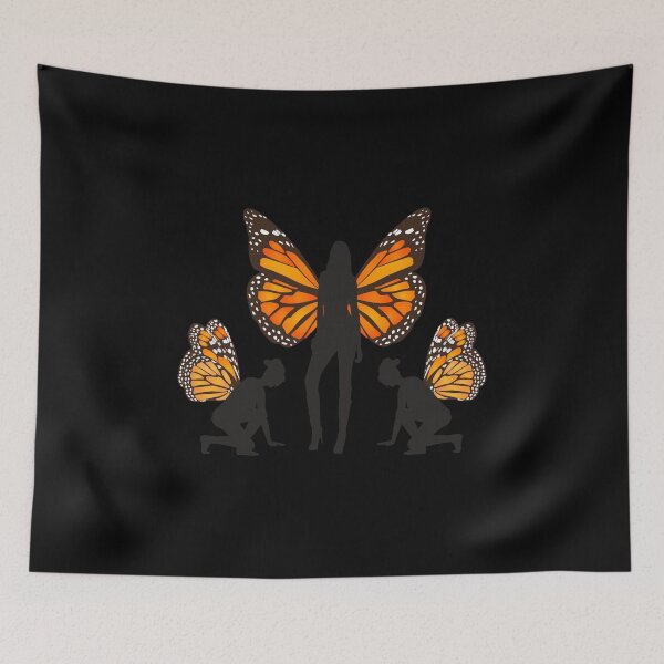 Item preview, Queen Monarch Butterfly,  Bow To The Queen, Three Beautiful Monarch Butterflies Crown Queen Milkweed  designed and sold by Merchking1.