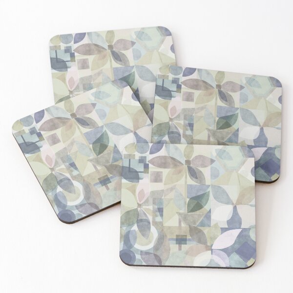 Item preview, Geometric Floral Abstract, green gouache designed and sold by Palifino.