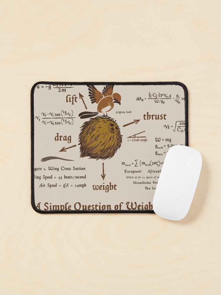 Thumbnail 1 of 5, Mouse Pad, A Simple Question of Weight Ratios designed and sold by kg07.