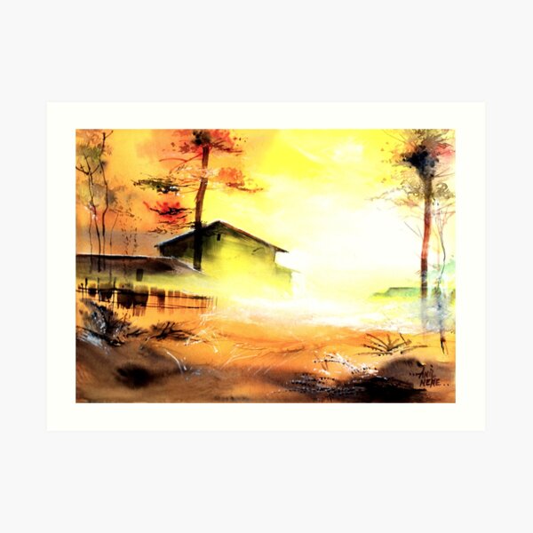 Good Morning In Village Art Print