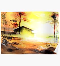 Good Morning In Village Poster