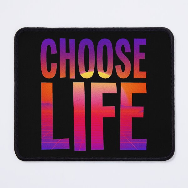 Item preview, Choose Life Vintage Retro 80s, Colorful Funny Graphic Text, Vaporwave Motivational Quote designed and sold by Merchking1.