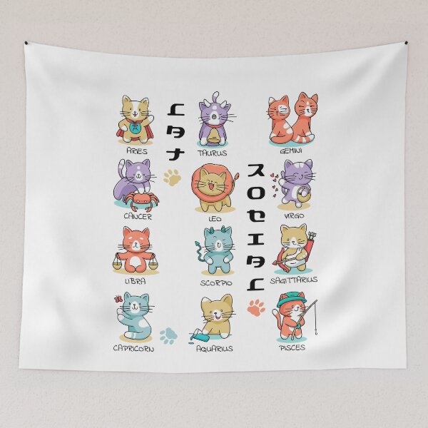 Item preview, Pack of Cat Zodiacs, Pack of Astrology , birthday Cat lovers, 12 zodiac, 12 Horoscope designed and sold by M711_ARTsGifts.