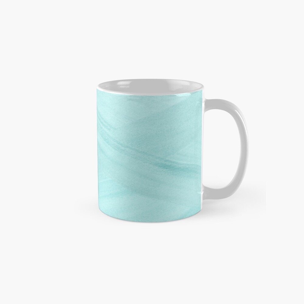 Light Aqua Blue Abstract Lines Watercolor Poster