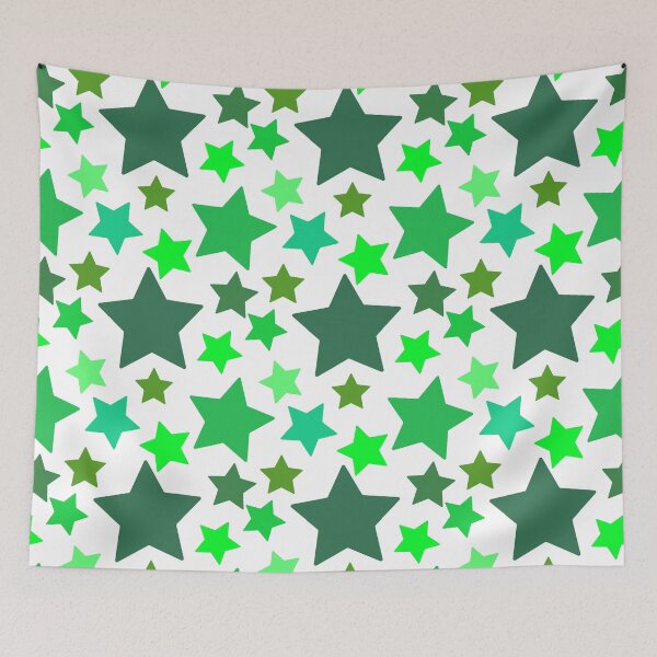 Item preview, shades of green star pattern - pattern designed and sold by Jessi-Sketches.