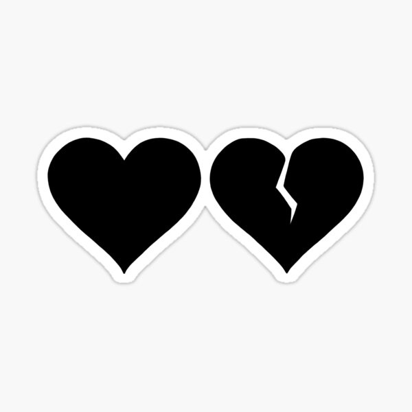 Heart Stickers - Black – rebelinkco