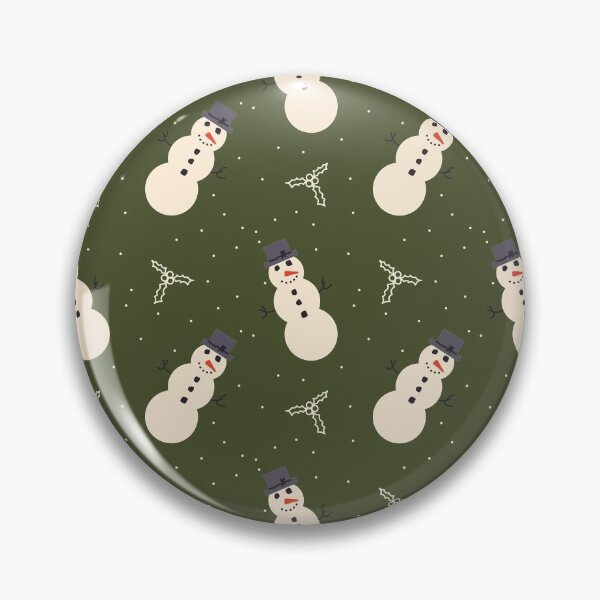 Item preview, Cozy Vintage Snowman Holly Pattern Retro Christmas Aesthetic Holiday Green Background designed and sold by retroyule.