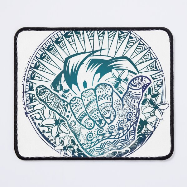 Item preview, Vintage Blue Circular Hawaiian Tribal Shaka - Hang Loose Distressed designed and sold by sunnthreads.