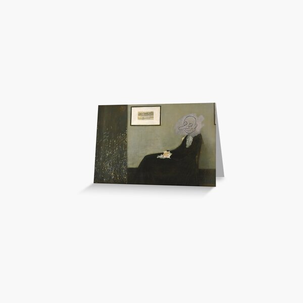 Mr. Bean Whistler mother artwork from the movie Greeting Card