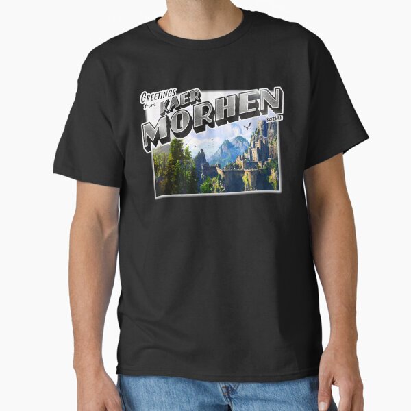 Item preview, The Witcher inspiró 'Saludos de Kaer Morhen' Alternativa # 3 Vintage / Retro Diseño degradado de postal designed and sold by Mercy Apparel.