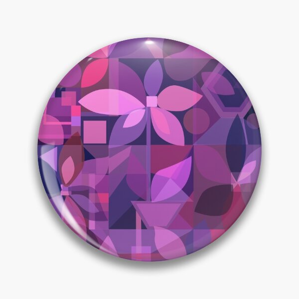 Item preview, Geometric Floral Abstract, purple tones designed and sold by Palifino.