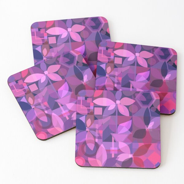 Item preview, Geometric Floral Abstract, purple tones designed and sold by Palifino.