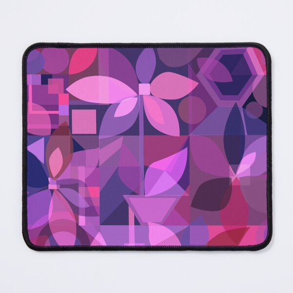 Item preview, Geometric Floral Abstract, purple tones designed and sold by Palifino.