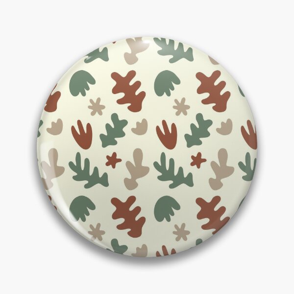 Item preview, Cut Out Shapes Pattern (burnt orange/sage green) designed and sold by Design Minds Boutique.
