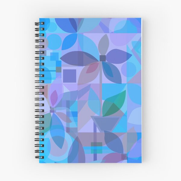 Item preview, Geometric Floral Abstract, blue tones designed and sold by Palifino.