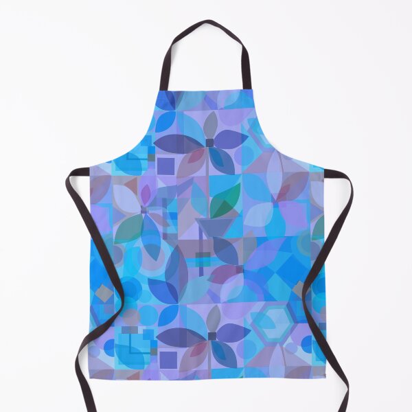 Item preview, Geometric Floral Abstract, blue tones designed and sold by Palifino.