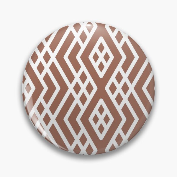 Item preview, Clay Brown and White Shape Mosaic Pattern 3 Coordinates w/ Behr Popular Color 2022 Perfect Penny S180-6 designed and sold by ColorOfTheYears.