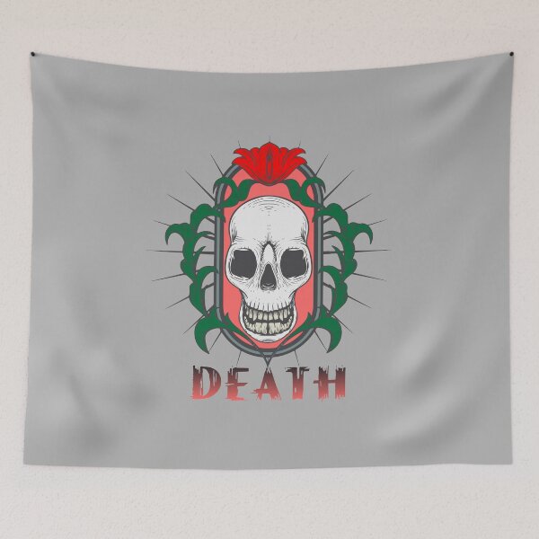 Item preview, Halloween Death Skull Floral Art designed and sold by PodiShawna.