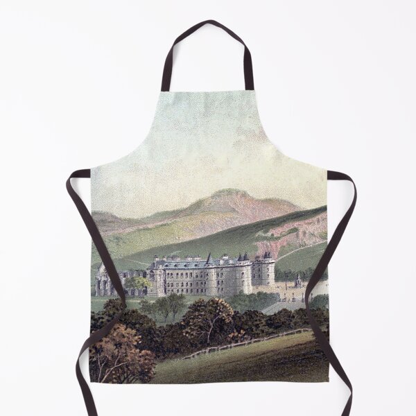 Item preview, Vintage Illustration of Holyrood Palace, Arthur's Seat & Salisbury Crags, Edinburgh designed and sold by yourscotland.