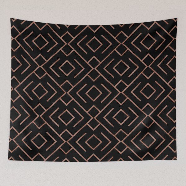 Item preview, Clay Brown and Black Shape Mosaic Pattern 4 Coordinates w/ Behr Popular Color 2022 Perfect Penny S180-6 designed and sold by ColorOfTheYears.