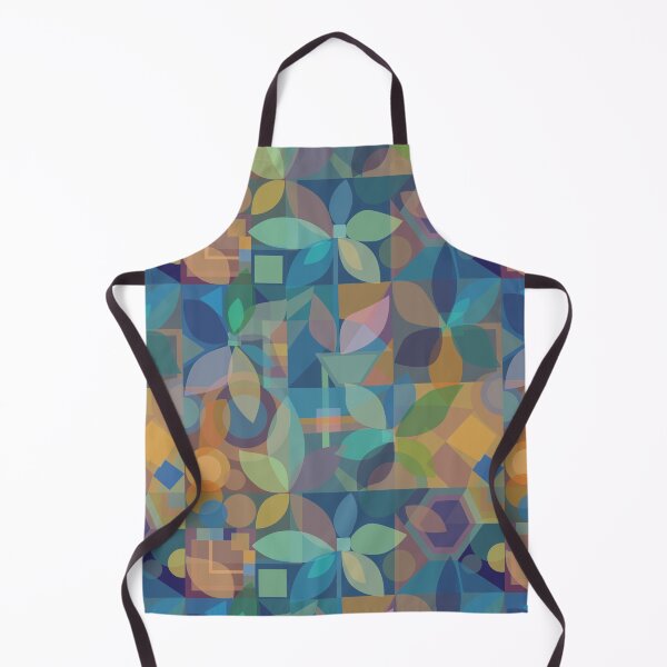 Item preview, Geometric Floral Abstract, brown and blue tones designed and sold by Palifino.