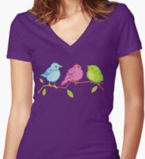 Three Birds Women's Fitted V-Neck T-Shirt