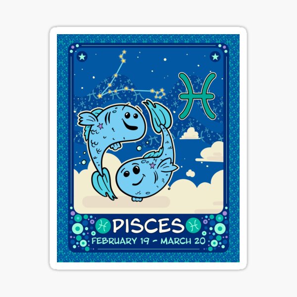 Pisces Toon Sticker