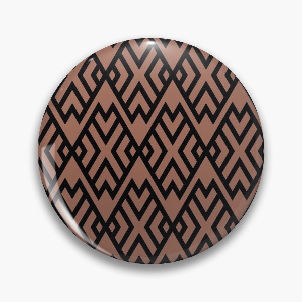 Item preview, Brown Black Geometric Diamond Shape Tile Pattern Coordinates w/ Behr Popular Color 2022 Perfect Penny S180-6 designed and sold by ColorOfTheYears.