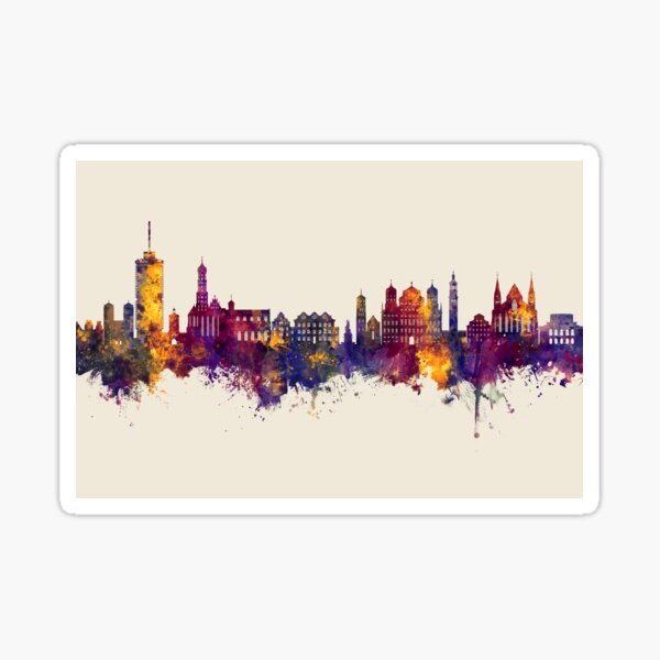 Artikel-Vorschau von Augsburg Germany Skyline, designt und verkauft von MICHAEL TOMPSETT.