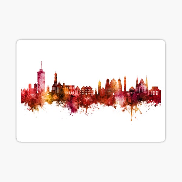 Artikel-Vorschau von Augsburg Germany Skyline, designt und verkauft von MICHAEL TOMPSETT.