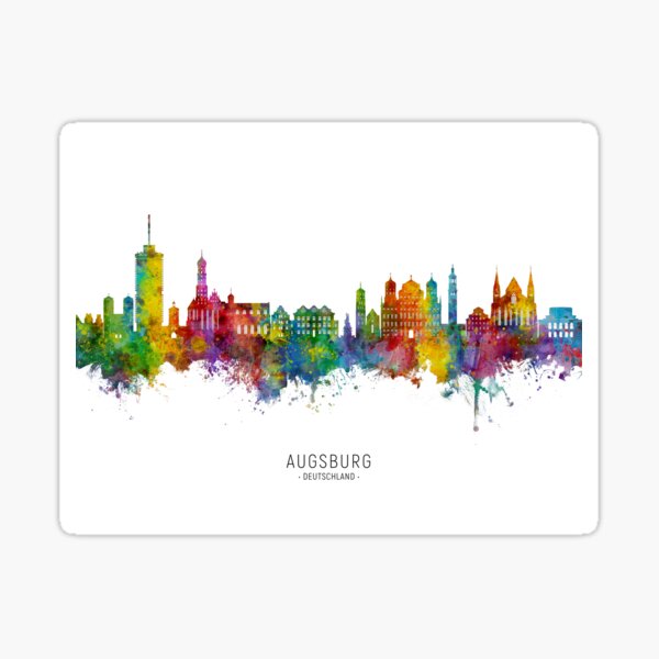 Artikel-Vorschau von Augsburg Germany Skyline, designt und verkauft von MICHAEL TOMPSETT.