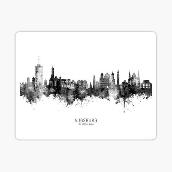 Artikel-Vorschau von Augsburg Germany Skyline, designt und verkauft von MICHAEL TOMPSETT.