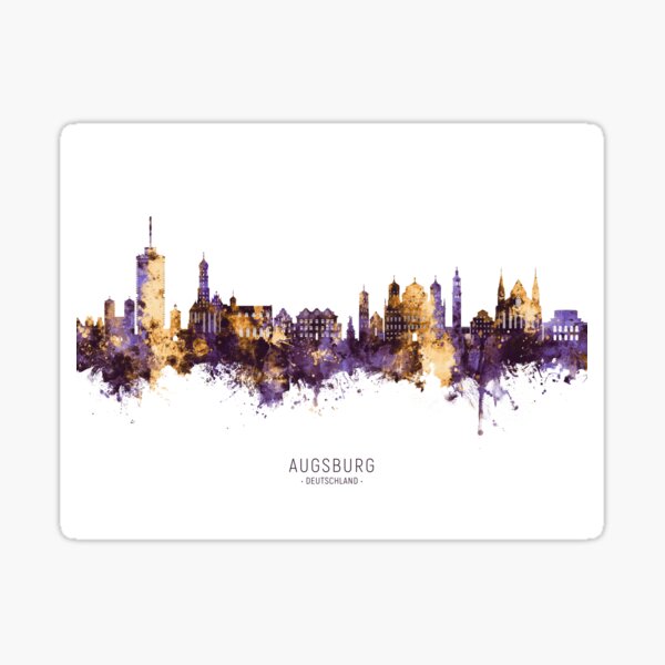 Artikel-Vorschau von Augsburg Germany Skyline, designt und verkauft von MICHAEL TOMPSETT.