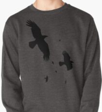 Sudadera sin capucha Un asesinato de cuervos en vuelo Vector silueta