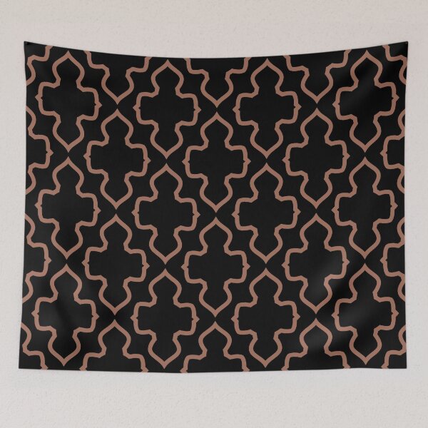 Item preview, Clay Brown and Black Ornamental Shape Pattern Coordinates w/ Behr Popular Color 2022 Perfect Penny S180-6 designed and sold by ColorOfTheYears.