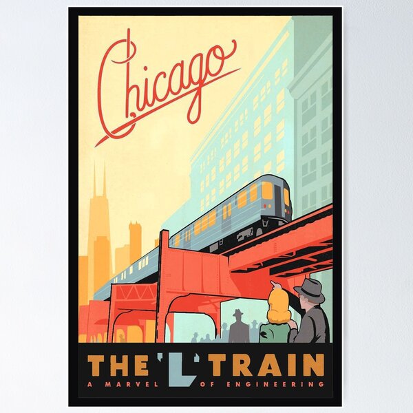 Item preview, Chicago L Train Advertisement designed and sold by QuetzalKay.