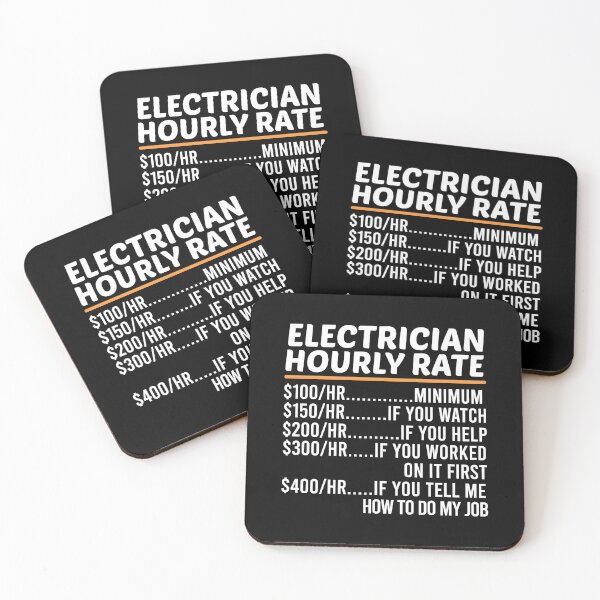 Item preview, Funny Electrician Hourly Rate designed and sold by ZOHANATION.