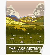 The Lake District, Helvellyn from Penruddock Poster