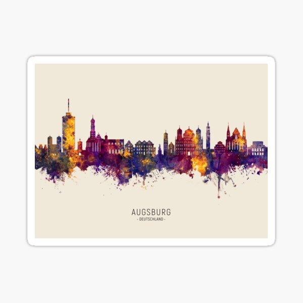 Artikel-Vorschau von Augsburg Germany Skyline, designt und verkauft von MICHAEL TOMPSETT.