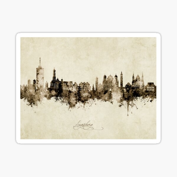 Artikel-Vorschau von Augsburg Germany Skyline, designt und verkauft von MICHAEL TOMPSETT.