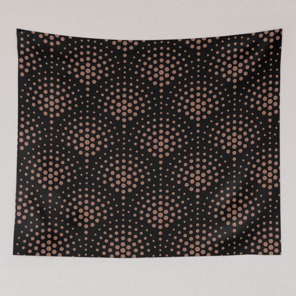 Item preview, Clay Brown and Black Polka Dot Scallop Pattern Coordinates w/ Behr Popular Color 2022 Perfect Penny S180-6 designed and sold by ColorOfTheYears.