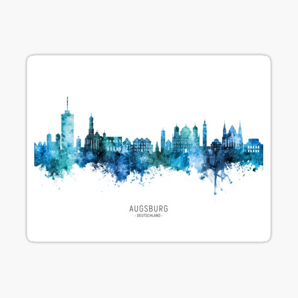 Artikel-Vorschau von Augsburg Germany Skyline, designt und verkauft von MICHAEL TOMPSETT.