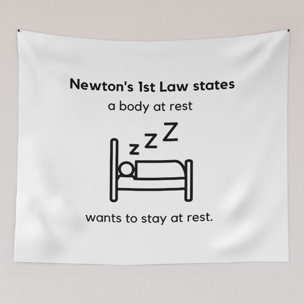 Item preview, Newton's First Law Joke designed and sold by Sci-Ninja-Blog.