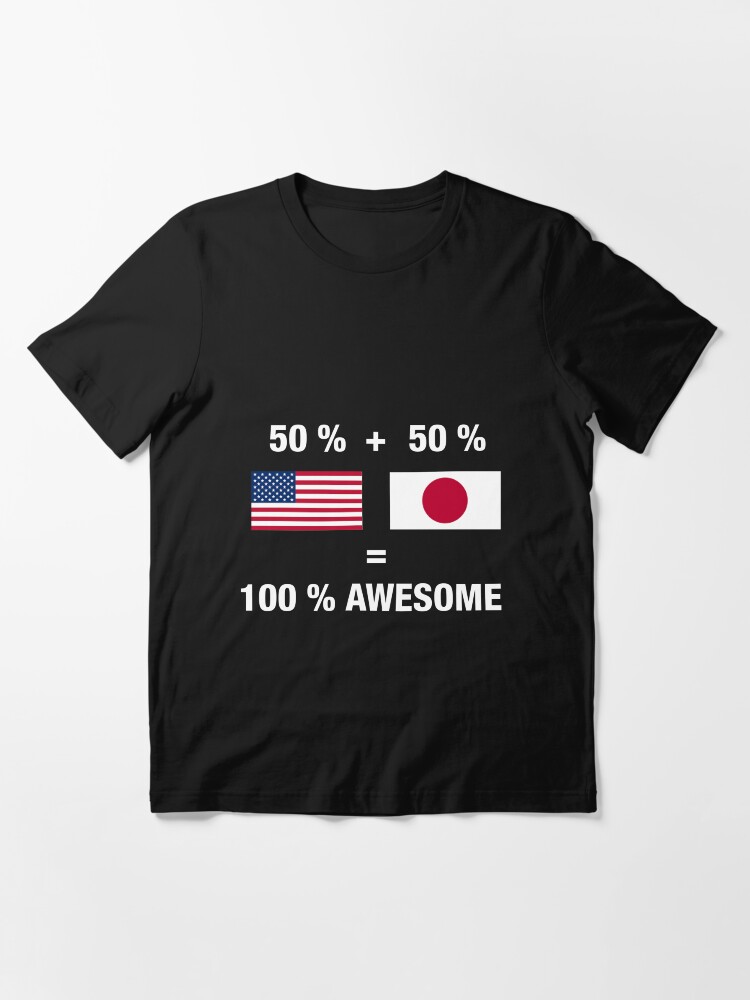 "Half Japanese Half American 100 Japan Flag" Tshirt by ozziwar