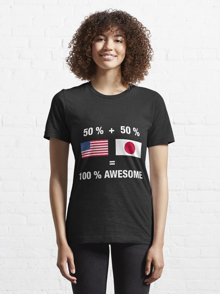"Half Japanese Half American 100 Japan Flag" Tshirt by ozziwar Redbubble