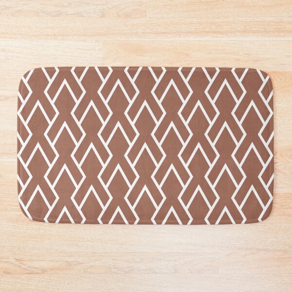 Item preview, Clay Brown and White Tessellation Line Pattern 6 Coordinates w/ Behr Popular Color 2022 Perfect Penny S180-6 designed and sold by ColorOfTheYears.
