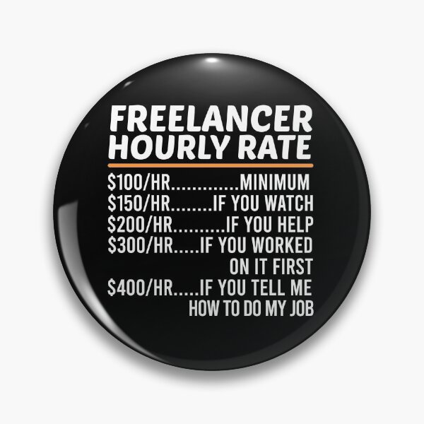 Item preview, Funny Freelancer Hourly Rate designed and sold by ZOHANATION.